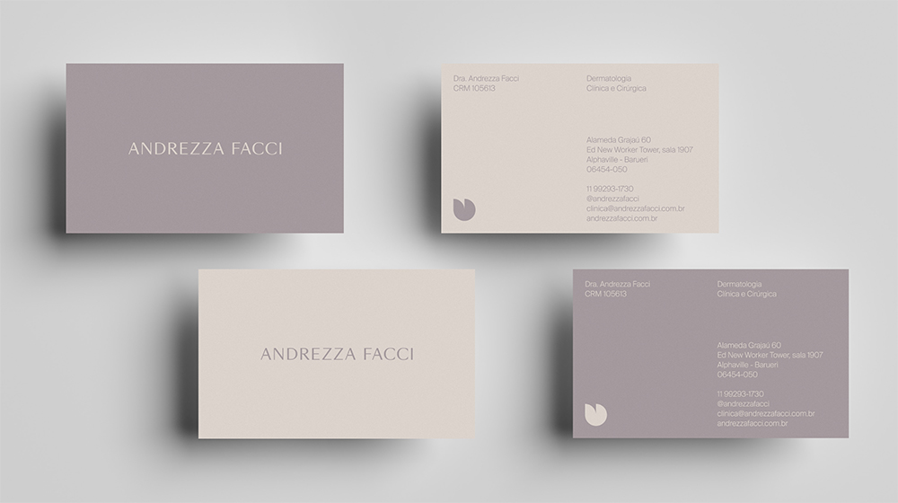 Design de cartão de visitas Andrezza Facci