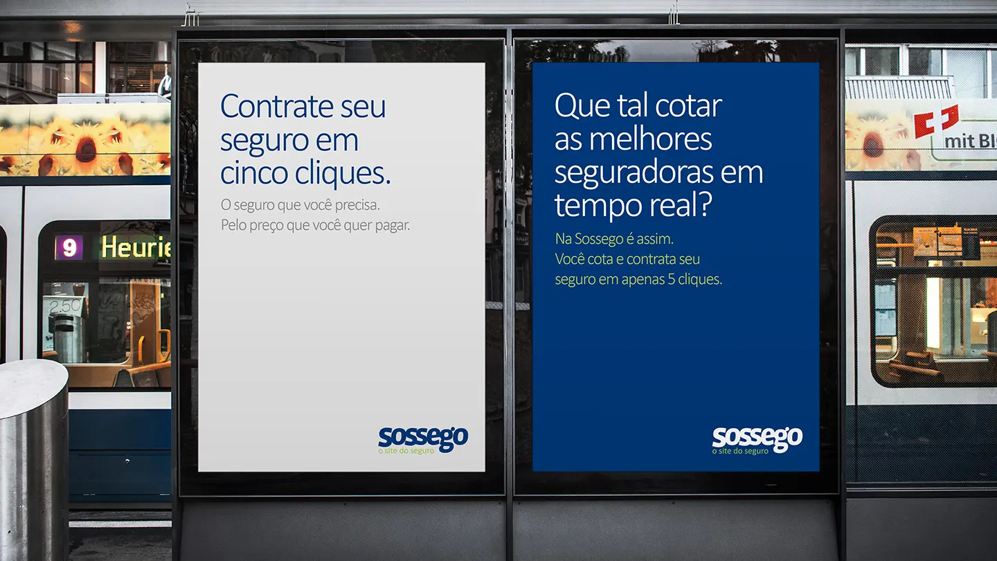 Sossego Seguros naming feito por agência de branding